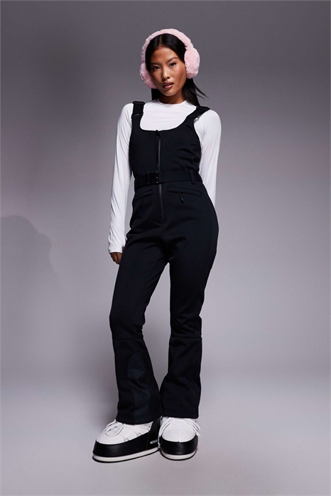 ASOS 4505 Лыжные брюки-салопетки Petite из мягкой ткани со шлейкой и поясом, водоотталкивающие артикул 147589369