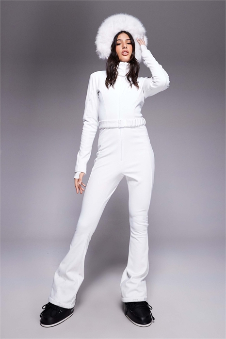 ASOS 4505 — лыжный костюм для высоких людей из мягкой ткани со шнурком на талии, зауженными штанинами и капюшоном из искусственного меха артикул 144206061