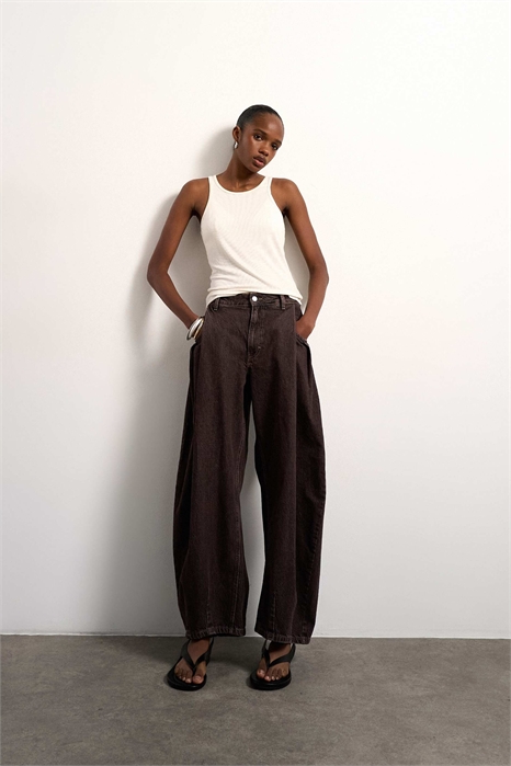 Джинсы-бочки средней посадки Cocoon артикул 153732050