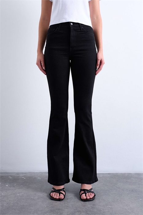 Джинсы Jamie с завышенной талией и расклешенными брючинами артикул 150590495