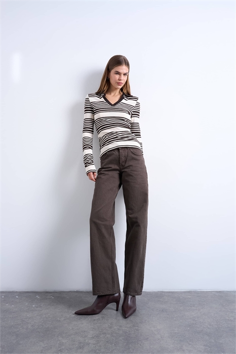 Джинсы Ember с низкой посадкой и прямыми брючинами артикул 154010142