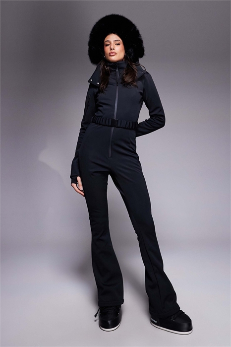 ASOS 4505 — лыжный костюм для высоких людей из мягкой ткани со шнурком на талии, зауженными штанинами и капюшоном из искусственного меха артикул 144206057