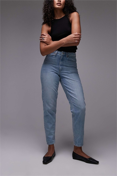 Джинсы с высокой талией для мам артикул 140260028