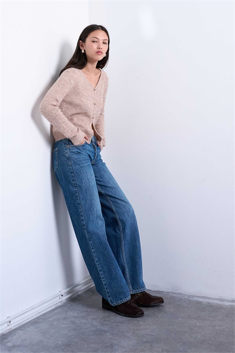 Джинсы Ember с низкой посадкой и прямыми брючинами артикул 147698360