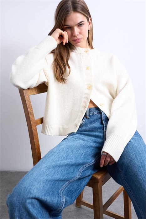 Вязаный кардиган премиум-класса из 100% овечьей шерсти артикул 149005131