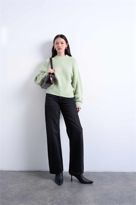 Свитер с рукавами-балонами из трикотажа артикул 151481201