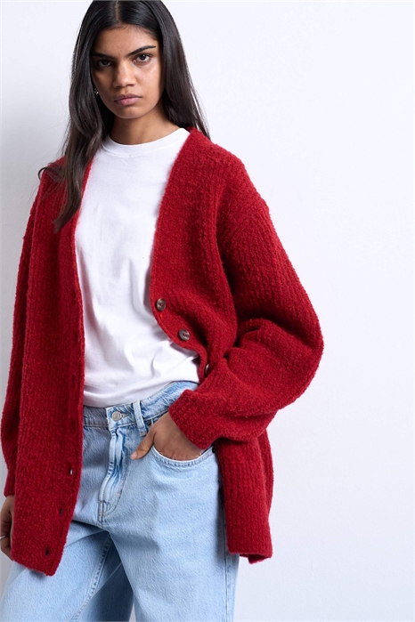 Вязаный кардиган оверсайз в стиле «бойфренд» артикул 150699004