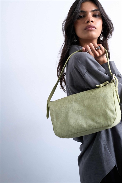 Сумка через плечо Stina с мелким ворсом из натуральной кожи артикул 144075470