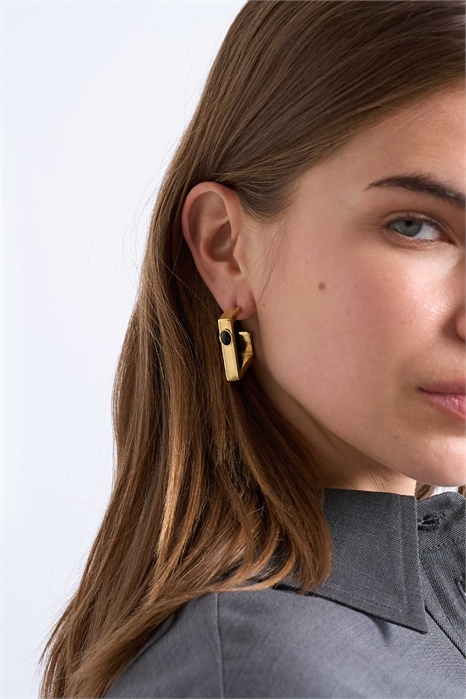 Серьги-кольца из нержавеющей стали с квадратной формой от Perry артикул 150151955