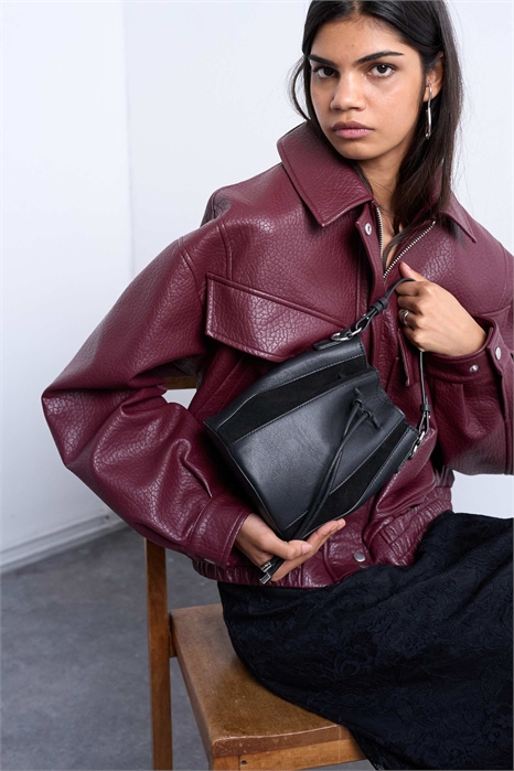 Сумка-бакет из натуральной замши и кожи от Colette артикул 143826897