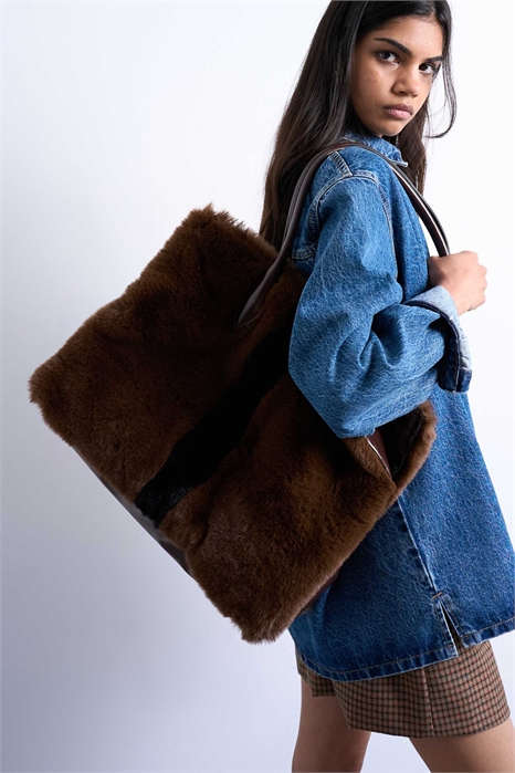 Сумка-тоут из искусственного меха Teven артикул 147859439