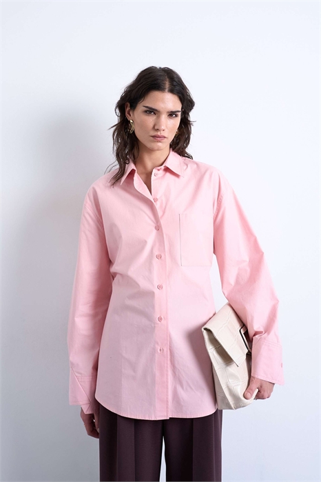 Рубашка свободного кроя с манжетами-резинка артикул 149625180