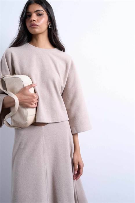 Футболка с короткими рукавами и широким кроем, приятная на ощупь co-ord артикул 152942091