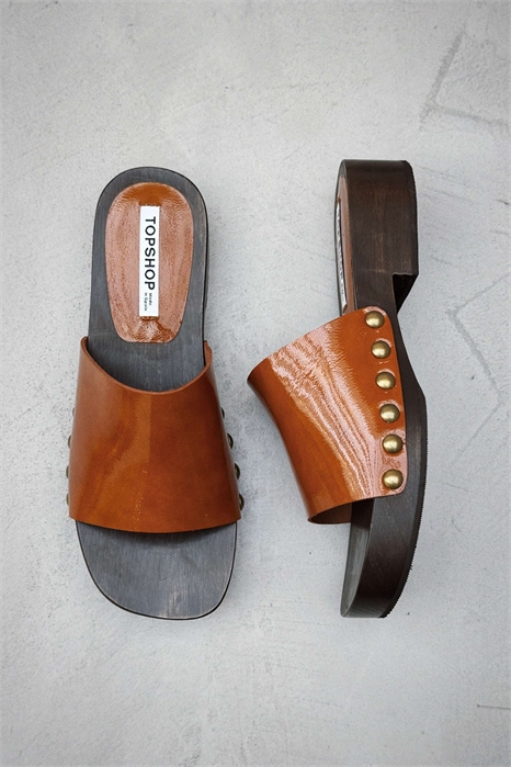 Кожаные деревянные сабо Harley премиум-класса артикул 143185713