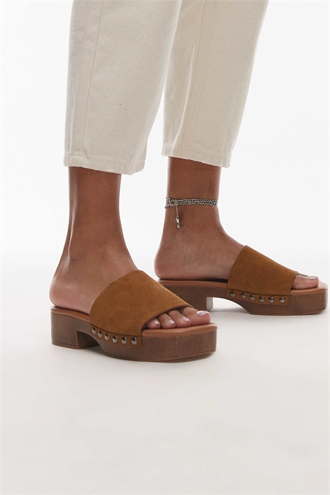 Замшевые сабо Hamilton с заклепками артикул 141616088