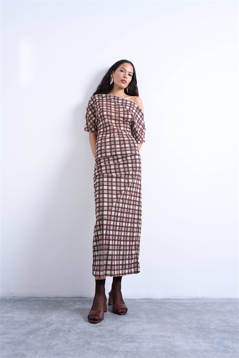 Макси-юбка из плотной сетки с сборками артикул 154689743