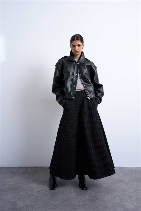 Юбка-круг из джинсовой ткани артикул 153408568