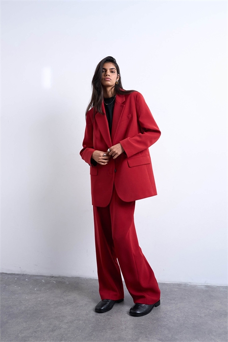 Брюки средней посадки прямого кроя co-ord артикул 147475498