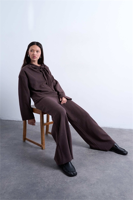 Брюки с широкими брючинами и мягкой текстурой co-ord артикул 152942370