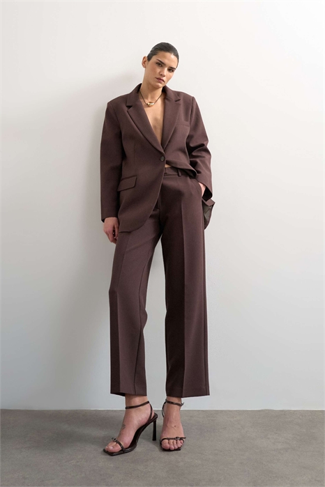 Брюки средней посадки прямого кроя co-ord артикул 153756341