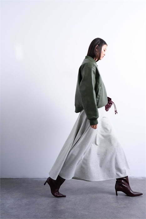 Макси-юбка с полным кругом, скроенная по фигуре артикул 149426825