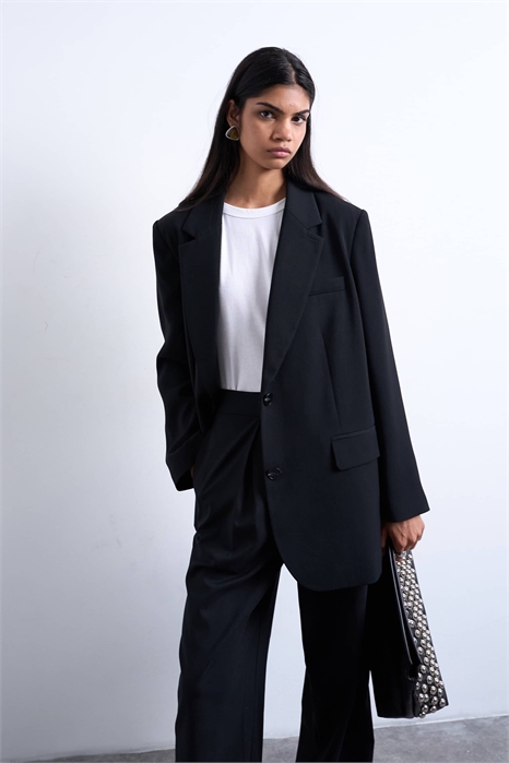 Блейзер свободного кроя с двумя пуговицами артикул 147475602