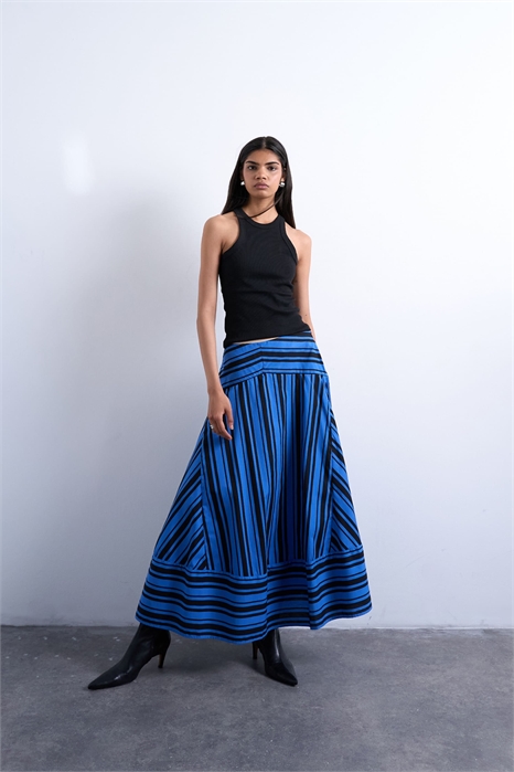 Макси-юбка с вырезом по всему кругу артикул 148610338