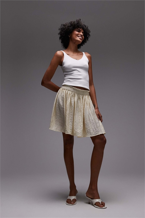 Мини-юбка из гофрированной ткани артикул 142432512