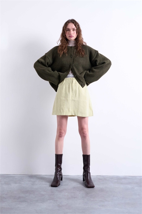 Сверхмягкая мини-юбка из купро артикул 144537746