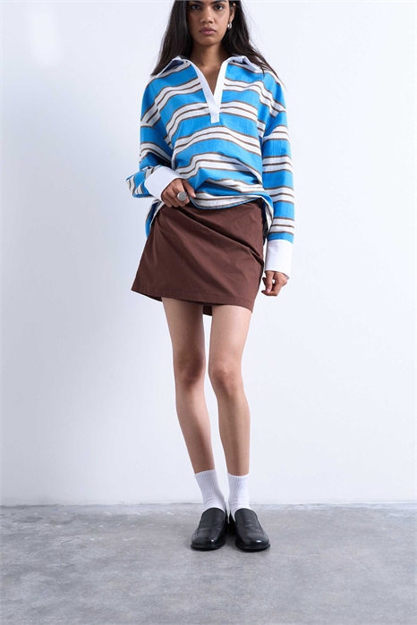 Мини-юбка с драпировкой по бокам артикул 146849457