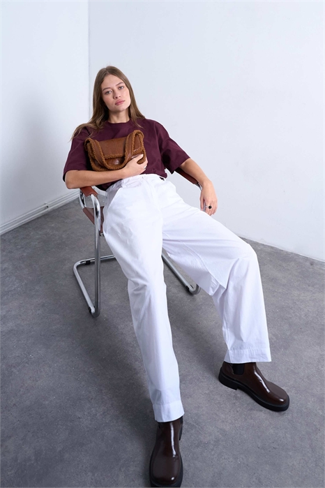 Брюки с завышенной талией и расклешенными штанинами артикул 150670301