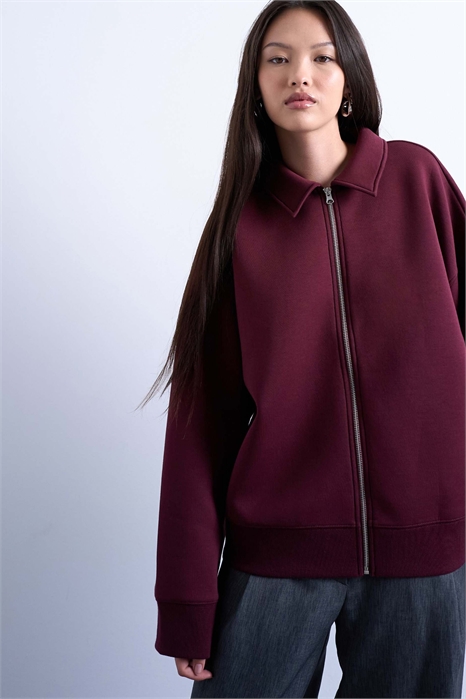 Куртка свободного кроя из ткани в стиле дайвинга на молнии артикул 147866599