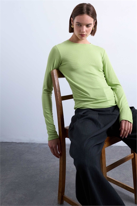 Топ с длинным рукавом из ткани премиум-класса артикул 150082061