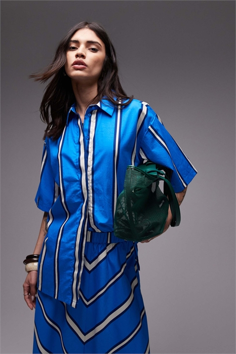 Рубашка из поплина в стиле курорт артикул 139988339