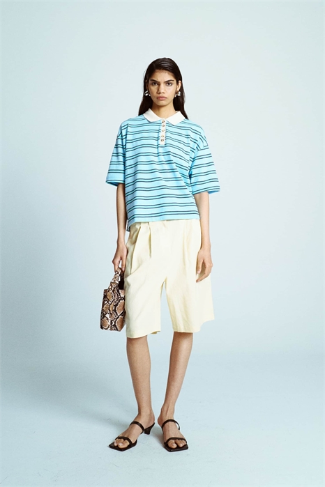 Льняные шорты-лонглайн артикул 141103597