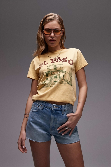 Джинсовые шорты А-силуэта артикул 139622962