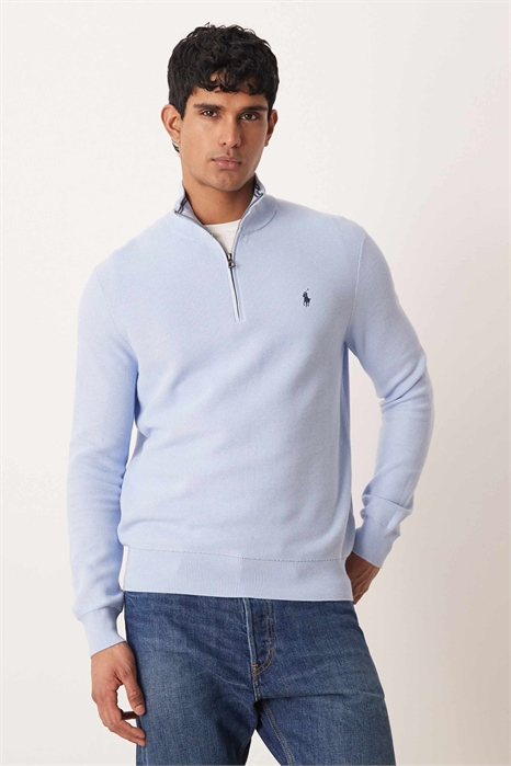 Свитер с логотипом и полузастежкой-молнией артикул 154032141