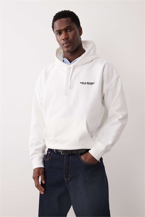 Спортивная толстовка свободного кроя из плотной ткани с логотипом на груди артикул 154008442