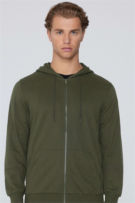 Толстовка с капюшоном и длинными рукавами на молнии артикул 153930079