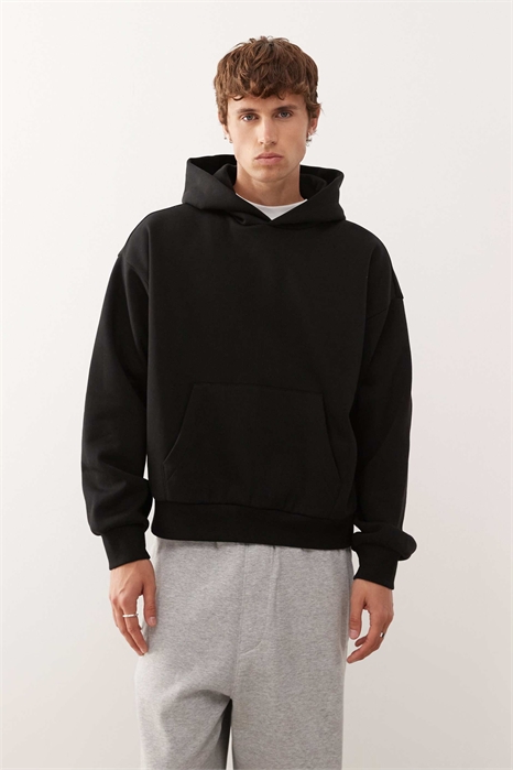 Худи из плотного джерси свободного прямого кроя артикул 149293304