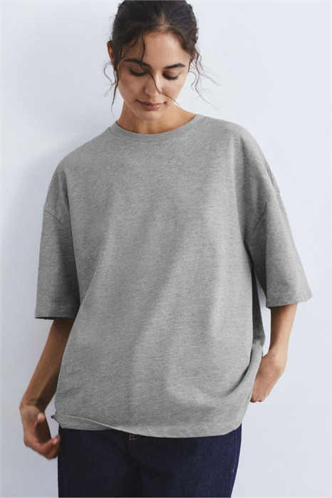 Футболка свободного кроя с короткими рукавами артикул 155649365