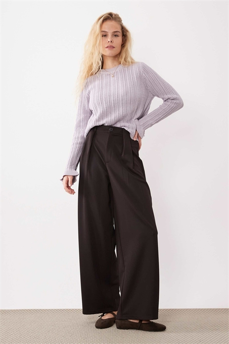 Подростковый топ из тонкого трикотажа с расклешенными рукавами артикул 155443200