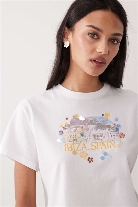 Детская футболка с принтом «Ибица» артикул 155650459