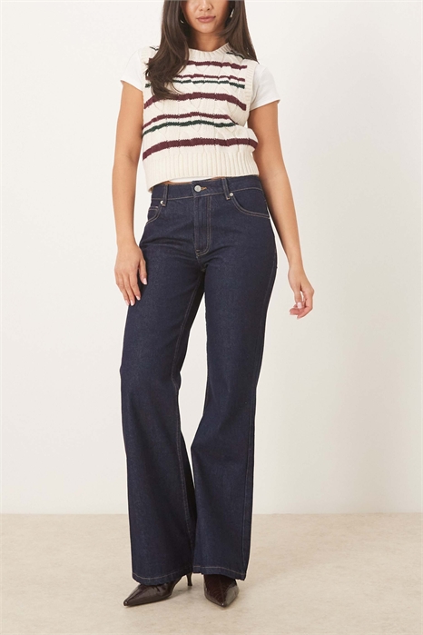 Джинсы с расклешенными брючинами свободного кроя артикул 151528647