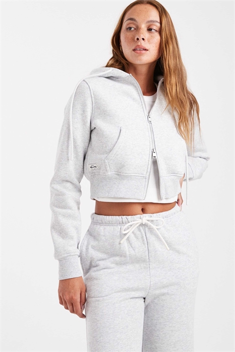 Короткая толстовка с капюшоном на молнии артикул 150565259