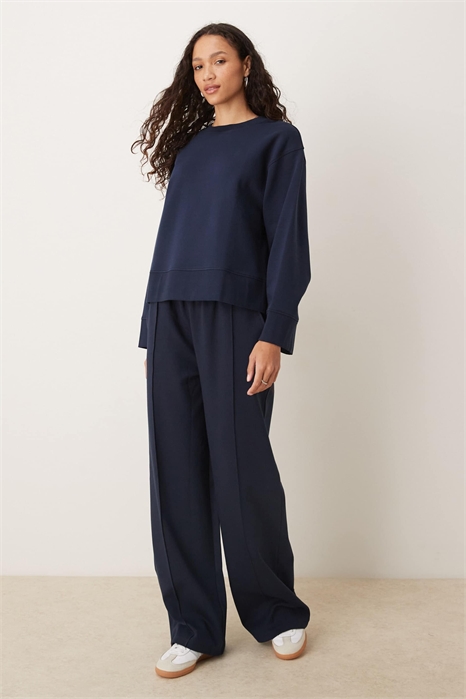 Брюки с широкими брючинами и застежкой-молнией артикул 148037587