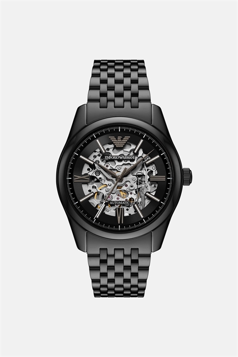 Мужские часы с автоподзаводом из чёрной нержавеющей стали артикул 154298604