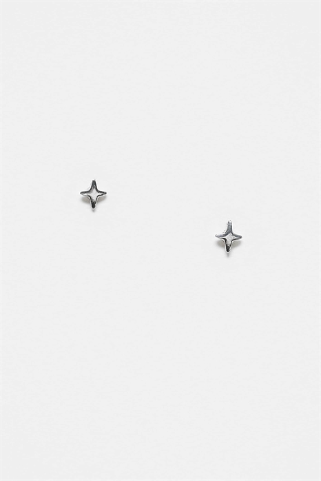 Серьги-гвоздики в виде четырёхконечной звезды артикул 138929752