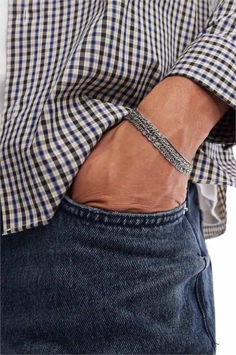 Набор из 5 браслетов с витыми звеньями и цепочкой артикул 148522904