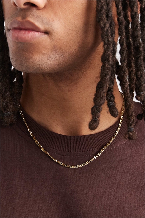 Водонепроницаемое колье из цепочки с витыми звеньями из нержавеющей стали артикул 150594478